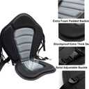 2 Pack of Kayak Seat Deluxe Padded Canoe Backrest Seat Sit On Top Cushioned Back Support SUP Paddle Board Seats with Detachable Storage Bag 4 Adjustable Straps for Kayaking Canoeing Rafting Fishing