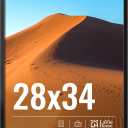 LaVie Home 28x34 Picture Frame for Wall Display, 28x34 Black Picture Frame with HD Plexiglas, 28 x 34 Photo Frame 1 Pack, Display Frame for Vertical or Horizontal, Classic Collection