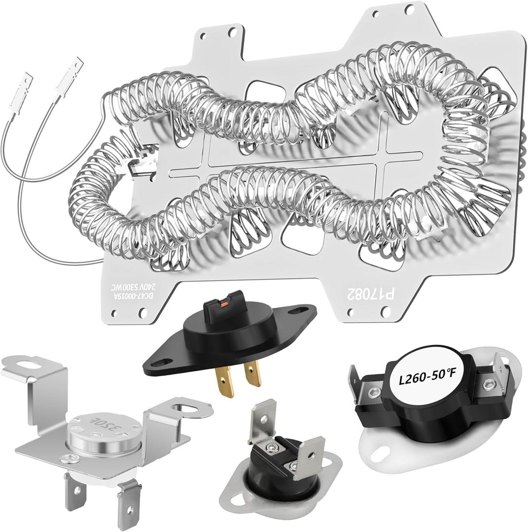 Funmit DC47-00019A Dryer Heating Element for Samsung, Compatible With Samsung Dryer DV40J3000EW/A2 DV42H5200EP/A3 DV42H5200EW/A3 DV42H5000EW/A3 DV45H7000EW/A2 DV48H7400EW/A2