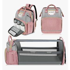 HOTBEST Backpacks, Pink Gray, with Shade Cloth