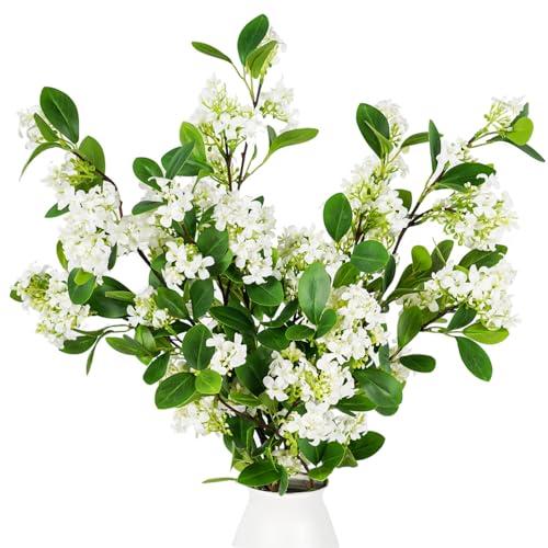 Melorca&Guilla Artificial Plants,3PCS 32" Green Faux Branches for Vase Faux Stems Greenery Stems,Artificial Branches Fake Plants for Shop Garden Office Home Décor (3, Daphne)