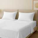 Carressa Linen 100% Egyptian Cotton Split King Sheets Sets for Adjustable Bed - 600 Thread Count 5 PC White Top Split King Sheets, 16" Deep Pocket Soft Cooling Sheets for Split King Adjustable Bed