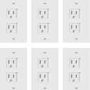 ENERLITES Child Proof Outlet Cover, Self-Closing, Fits Both Duplex and Decorator Outlet, Safety Design, Tamper-Resistant Socket Plug for Receptacle, Size 4.68" x 2.93", 8800-TR, White 6 Pack