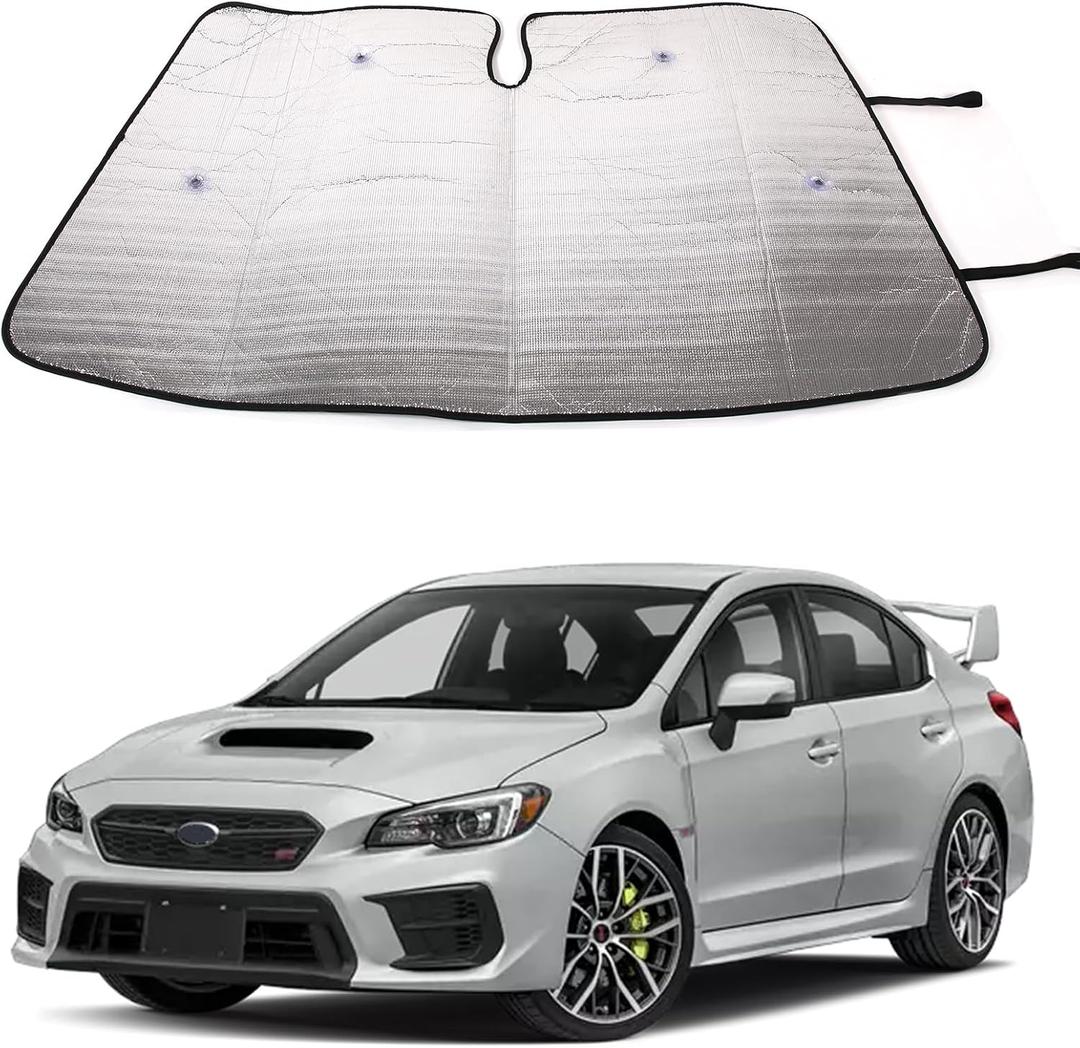 Windshield Sun Shade Compatible with Subaru WRX 2021 2020 2019 2018 2017 2016 2015 Accessories Sunshade Sun Visor Protector Foldable Blocks UV Rays Keep Your Car Cooler