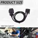 XTPTFABS OBD2 OBDII Cable Fits for Cen Tech Code Reader Scanner Models 60693 60694 60794 62119 62120, ODB2 Connector to 15-Pin Male Adapter Cable (4-FT)