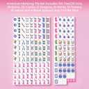 166pcs American Mahjong Tile Set with Pink Back Tiles for Family Night, 1.2-inch Mahjong Game Set with 3 Dice for Gathering, Party, Camping(Tiles Only)
