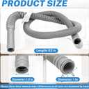 AEM73732901 Washer Drain Hose Replacement for LG Kenmore Fit for Elite Washing Machine Drain Hose Direct Fi Replaces MEJ62685201 AEM74053001 Compatible with Select Front Load Washers