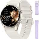 Smart Watch, Bluetooth Smart Watches for Women with Heart Rate/SpO2 Monitor, Sleep Tracker, 110+ Sport Modes Fitness Watch for Women/Men, Smart Watch for Android Phones/iPhones (Make/Answer Calls) (Silver)