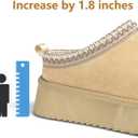 Women's Slippers Platform Mini Boots Short Ankle Boot Fur Fleece Lined Sneakers House slippers Anti-Slip Boot For Outdoor (11, Off-white)