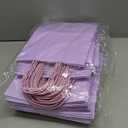AZOWA Gift Bags Large Kraft Paper Bags with Handles (10.6 x 8.7 x 4.3 in, Light Purple Color, 50 Pcs)
