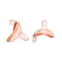 Garkoko Baby Pacifiers 0-6 Months Breast Like Shape Pacifiers BPA-Free One-Piece Silicone Newborn Pacifier for Breastfed Babies, 2pcs