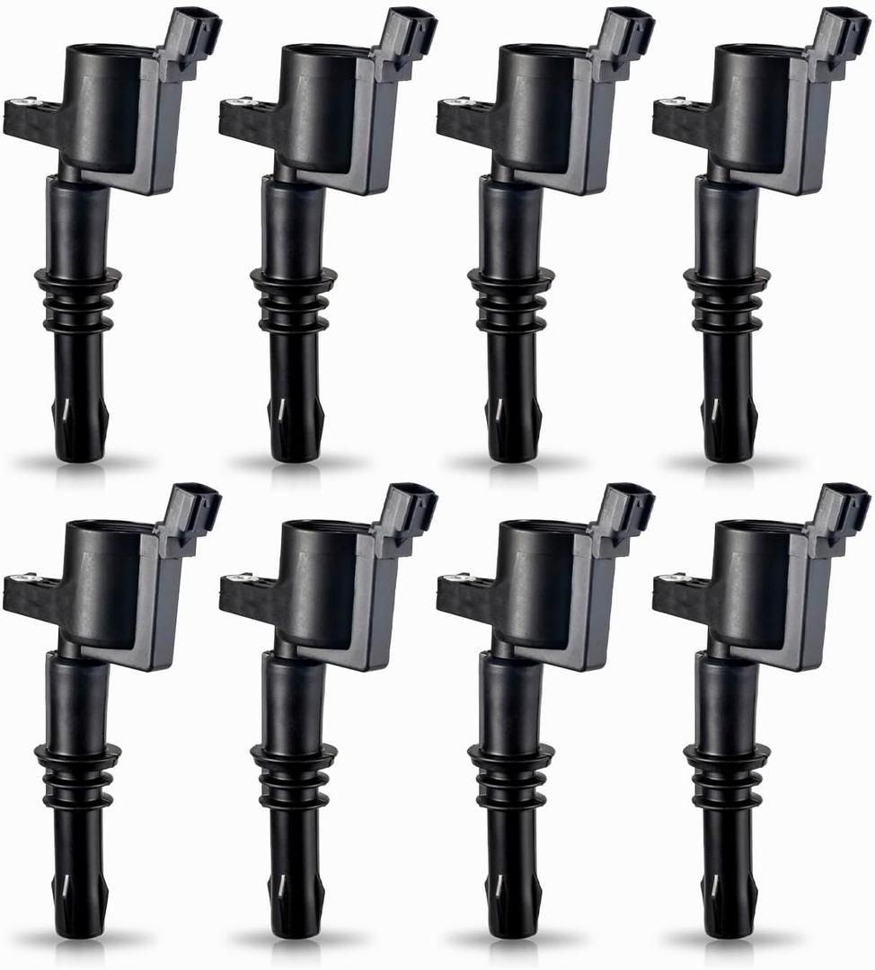 ENA Set of 8 Straight Boot Ignition Coil Pack Compatible with Ford Lincoln Expedition Explorer F-150 Super Duty Mustang Mountaineer 4.6l 5.4l 6.8l Replacement for DG511 C1541 FD508