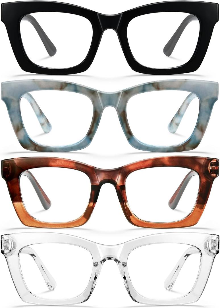 CCVOO Stylish Reading Glasses for Women, Stylish Eyeglasses, Blue Light Readers, Cheaters, +2.50