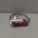 Women Sexy Boat Neck Backless Mesh Mini Dress Solid Slim Fit Bell Long Sleeve Self Tie Back Sheer Short Dresses (Small, Red)