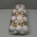 JOYIN 30 Pcs 2.36'' Christmas Balls Ornaments, Gold & White Assorted Christmas Hanging Ornaments, Shatterproof Balls Decor for Xmas Tree Wreath Garland Holiday Indoor Party