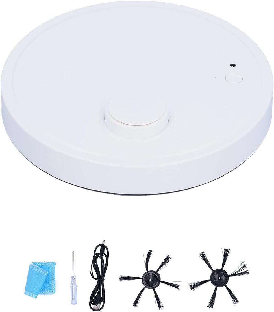 Robot Vacuum Cleaner, 3 In 1 Smart Sweeper USB Charging, 1500Pa Ultra Strong Suction, 70 Minutes Runtime, Automatic Universal Driving, Suitable for Marble Ceramic Tiles Wooden Floors