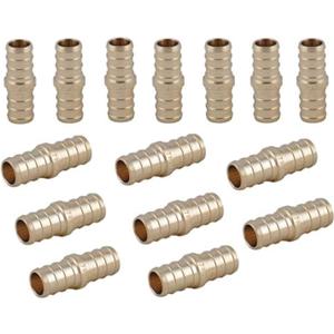 LD Valve- F1807 Brass PEX Fittings - 1/2-in PEX Couplings with cUPC certified for PEX Tubing (15-Pack) LD Valve- F1807 Brass PEX Fittings - 1/2-in PEX Couplings with cUPC certified for PEX Tubing (15-Pack)