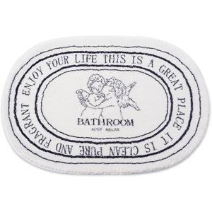 White Bathroom Rugs Soft Cute Bath Mat for Bath Floor 20x32inch, Machine Washable Non-Slip Bath Mats for Shower Toilet Tub, Kids Bathroom Decor Plush Carpet (Angel Baby)