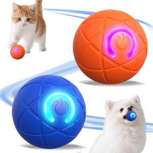 Interactive Dog Ball, [2025 Newly Upgraded] Dog Toy to Keep Them Busy,Pet Ball for Dogs/Cats, Durable Pet Balls for Small&Medium Dogs(Blue & Orange)
