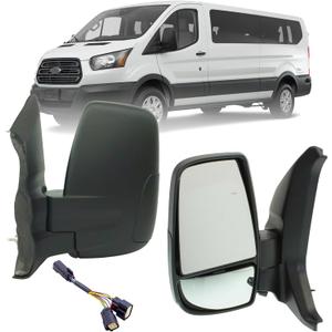 Driver Left Side Mirror Replacement Power Mirror Without Indicator Fit Ford Transit 150 250 350 from 2015-Onward