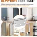 3.5 Inch Ball Bearing Door Hinges 3 Pack, Stainless Steel Rounded Door Hinges, 5/8 Radius Silver Stainless Steel Interior Door Hinge, Replacement Door Interior Metal Hardwares