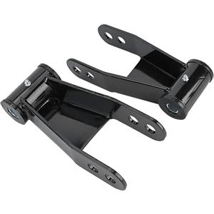 Black 2" Drop Rear Lowering Shackles Kit, Adjustable Shackle Drop Kit Parts Iron Compatible With C10 1973-1987 (2pcs)