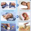 Cervical Neck Pillow for Back Side Sleepers, Memory Foam Double-Side Ergonomic Contoured Pillows with Cooling Pillowcase, Mellow Sleep Pillows for Sleeping, Pillow for Neck and Shoulder