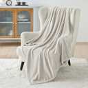 Bedsure Fleece Blanket Twin Blanket Linen - 280GSM Soft Lightweight Plush Cozy Blankets for Bed, Sofa, Couch, Travel, Camping