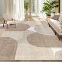 Large Modern Area Rugs 8x10 Washable Rug for Living Room Beige