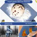 Waterproof Electric Food Warming Mat, Food Grade Silicone Warming Tray with 17 Temp Setting and 6 Hours Timer, Full Surface Warming Mat for Food, Roll Up Food Warmer Mat for Parties (Navy Blue)