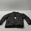 Calvin Klein mens Quilted Water-resistant Puffer Jacket (Medium, Snap Front Black)