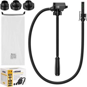 CrestWave Cordless Fuel Transfer Pump Compatible with DeWalt 20V & Milwaukee 18V Batteries,3.2 GPM Auto-Stop Gas Can Pump, 41" Hose, 4 Adapters, Storage Bag, for Gas, Gasoline, Diesel, Kerosene