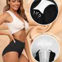 High Waisted Underwear for Women Tummy Control Panties Seamless Breathable Full Coverage Women's Briefs Multipack (Black, L)