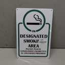 Designated Smoking Area Sign, Rustproof Aluminum Plaque, Decorative Signs and Plaques, Wall Decor Art, Smoking Metal Tin Signs, 1.8 * 7.9 inches Metal Tin Sign, B6, 7.8*11.8 inches
