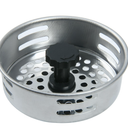 Mainstays Silver Stainless Steel Kitchen Sink Strainer and Drain Catcher with Rubber Stopper, Pack of 3