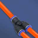 1/2" OD Push to Connect Y Spliter 3 Way Wye Quick Push Lock Adapters (Pack of 10)