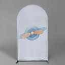 AOSTO Baby Shower Birthday Party Arch Backdrop Cover,3x6ft Double Sided Airplane Pattern Elastic Fabric Cover GX-2305