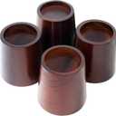 Bed Risers 4 Inch, Premium Pine Wood Furniture Risers - Sturdy 4-Inch Lifts for Heavy-Duty Support and Enhanced Decor (Dark Brown, 4 Inch)