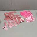 3Pcs Hot Pink Girl Happy Birthday Banners Glitter Hot Pink Princess Birthday Party Decorations for Girls Doll Theme Baby Shower Ladies Bachelorette Party Supplies
