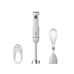 Cordless Hand Blender, UTALENT Variable Speed Immersion Blender handheld Rechargeable, with USB-C Charging Cable, Egg Whisk, for Smoothies, Milkshakes, Hummus and Soups – White