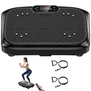 Vibration Plate Exercise Machine 450 Lbs Capacity, 199 Speeds Workout Vibrating Plate for Lymphatic Drainage Weight Loss, Full Body Shake Platform Machines for Women Men