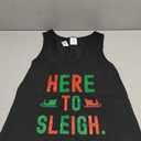 Here to Sleigh Xmas Santa Slay Christmas Puns Women Girls Tank Top M