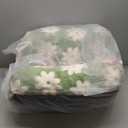 LE SURE Dog Beds Large Sized-Thick Shredded Chopped Foam Pet Bed Indoor with Removable Cover, Cute Modern Fuzzy Plush & Anti Slip Bottom, Green (35.0"L x 22.0"W x 4.0"Th)