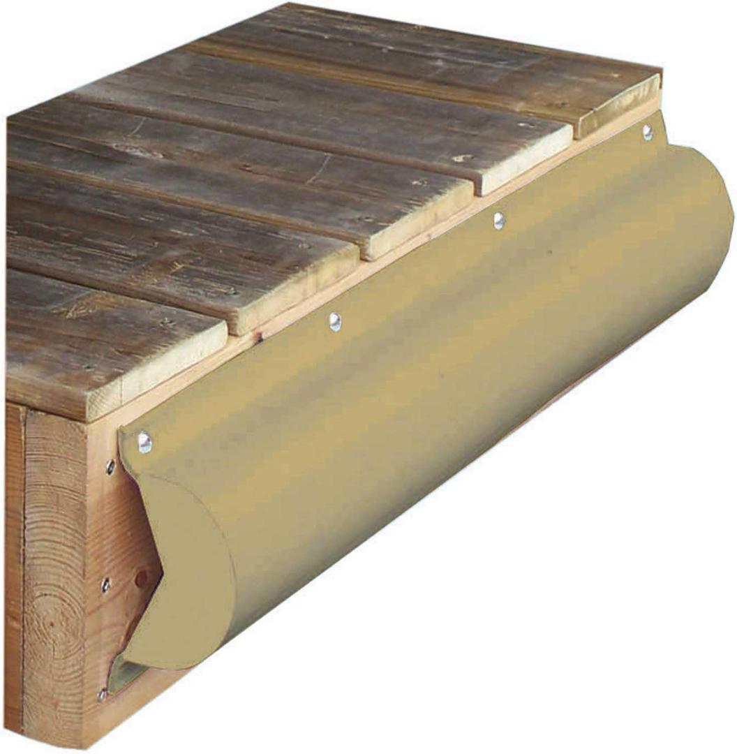 Dock Edge + Premium PVC Profile Piling Bumper, Beige, 6'