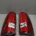 LED Tail Lights Compatible for 2003-2006 Chevy Silverado 1500 2500 3500 2007 Classic, Clear Lens Red Lamp Tube Brake Rear Light Replace OE Replace GM2800174, GM2801174