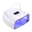 Ayshone Rechargeable LED Gel Nail Lamp,60W Cordless UV Led Nail Light Nail Dryer for Gel Nails with Lifting Handle Touch Sensor LCD Screen(White)