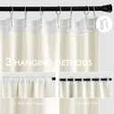 MIULEE Cream Back Tab Blackout Curtains 84 Inch Length 2 Panels Set for Living Room Bedroom Privacy, Rod Pocket/Pinch Pleat Thermal Insulated Room Darkening Pleated Light Blocking Drapes