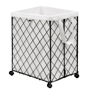 Brand: BKNROIHB
Multifunctional Laundry Basket with Wheels, Rolling Hamper, Detachable Lining, Metal Frame - Ideal for Bedrooms, Bathrooms, Laundry Rooms(Balck+Black)