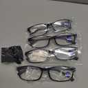 Gaoye +2.0 Reading Glasses Men - Blue Light Blocking Lenses, TR90 Frames, UV400 - Eyeglasses with Clear Vision (A4 Pack Black)