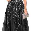Pinup Fashion Plus Size Formal Dresses - Evening Gowns Wedding Sequin Embroidery V-Neck Prom Long Dress.14
